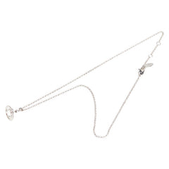 ヴィヴィアンウエストウッド NEW TINY ORB ニュータイニーオーブ ラインストーン ネックレス シルバー ガンメタル レディース Vivienne Westwood 【中古】