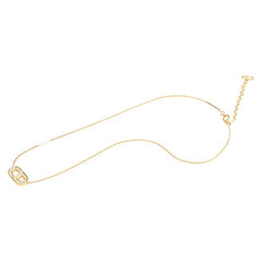 ディオール CDロゴ ラインストーン ネックレス ゴールド メッキ レディース Dior 【中古】