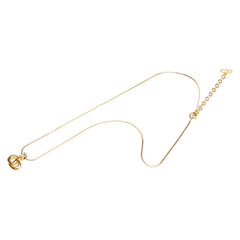 ディオール CDロゴ ストーン ネックレス ゴールド メッキ レディース Dior 【中古】