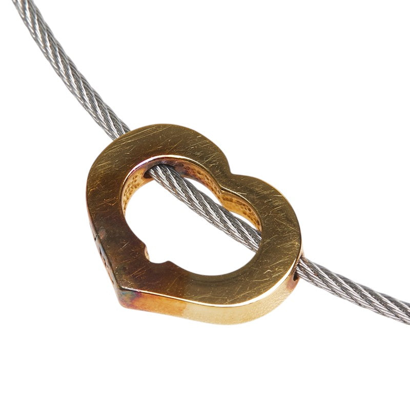 シャリオール ハート モチーフ チョーカー ネックレス ゴールド シルバー メッキ ワイヤー レディース CHARRIOL 【中古】