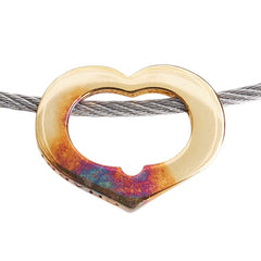 シャリオール ハート モチーフ チョーカー ネックレス ゴールド シルバー メッキ ワイヤー レディース CHARRIOL 【中古】