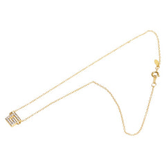 ジバンシー Gロゴ スクエア ラインストーン ネックレス ゴールド メッキ レディース Givenchy 【中古】