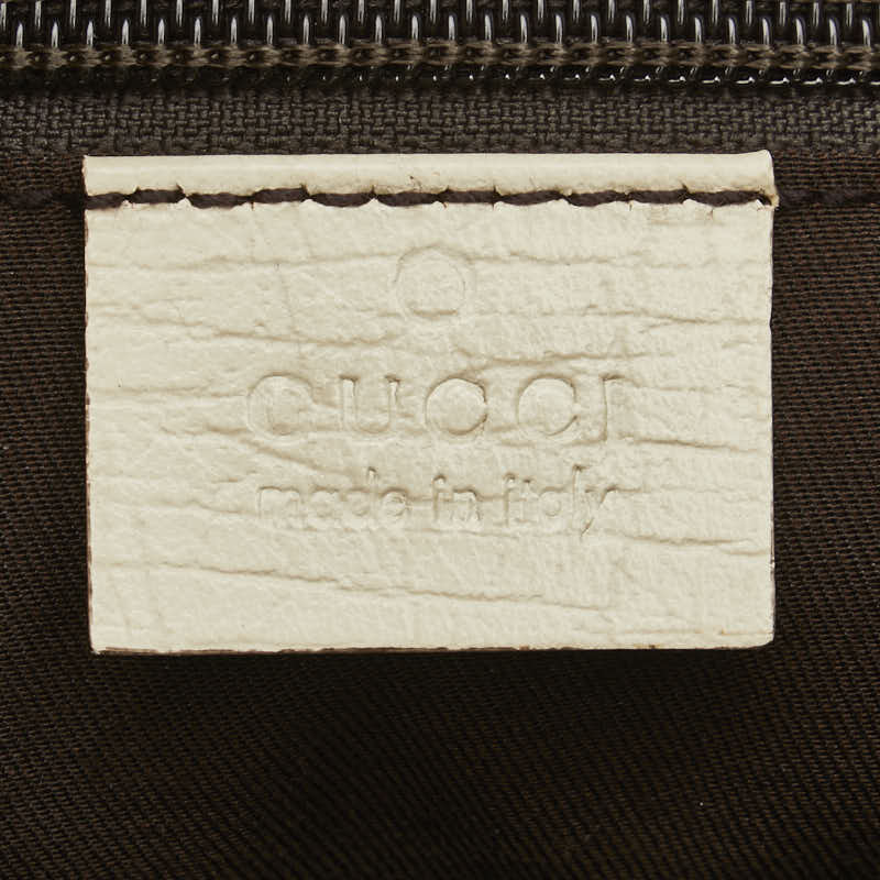 グッチ GGスプリーム ハンドバッグ トートバッグ 131220 ベージュ アイボリー PVC レザー レディース GUCCI 【中古】