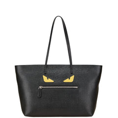 フェンディ バグズ モンスター ハンドバッグ トートバッグ 8BH185 ブラック イエロー レザー レディース FENDI 【中古】