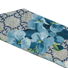 グッチ GGブルームス ネックボウ スカーフ ネイビー ブルー マルチカラー シルク レディース GUCCI 【中古】