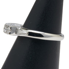 Pt900 プラチナ ダイヤ0.29ct 一文字 リング 指輪 レディース 9号 【中古】