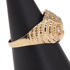 K18YG イエローゴールド ダイヤ フクロウ 梟 モチーフ リング 指輪 レディース 13号 【中古】