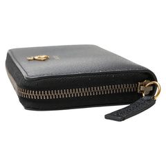 グッチ アニマリエ 蜂 ハチ bee ラウンドファスナー 長財布 523667 ブラック レザー メンズ GUCCI 【中古】
