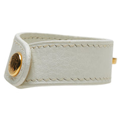 エルメス ノマド グローブホルダー ホワイト ゴールド レザー メッキ レディース HERMES 【中古】