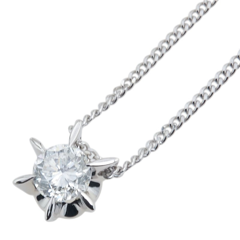 Pt900 プラチナ Pt850 プラチナ ダイヤ1.026ct プチ ネックレス レディース 【中古】