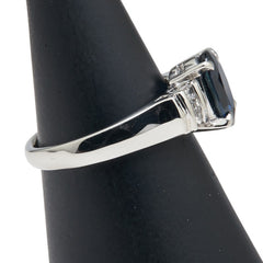 Pt850 プラチナ サファイア2.04ct ダイヤ0.20ct リング 指輪 レディース 11号 【中古】