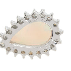 Pt900 プラチナ オパール0.83ct ダイヤ0.15ct ペンダントトップ レディース 【中古】