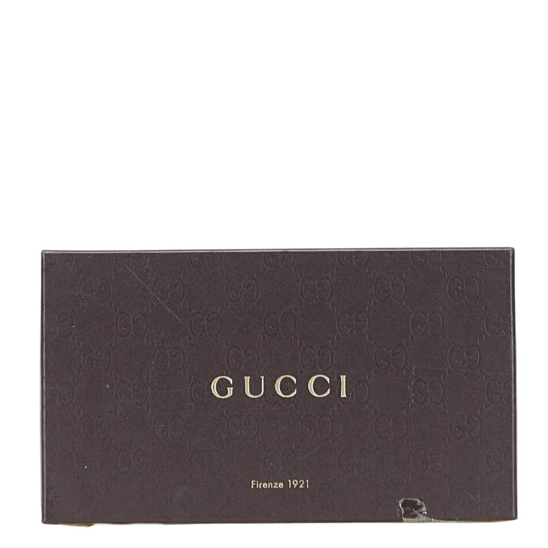 グッチ GGキャンバス ウェビング シェリーライン 長財布 181672 ブラウン キャンバス レザー レディース GUCCI 【中古】