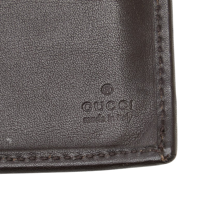 グッチ GGキャンバス ウェビング シェリーライン 長財布 181672 ブラウン キャンバス レザー レディース GUCCI 【中古】