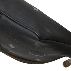 エム シー エム ヴィセトス ロゴグラム ボディバッグ ブラック PVC レザー レディース MCM 【中古】