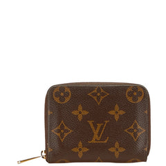 ルイ ヴィトン モノグラム ジッピー コインパース コインケース 小銭入れ M60067 ブラウン PVC レザー レディース LOUIS VUITTON 【中古】