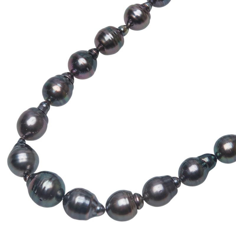 SILVER シルバー 黒蝶真珠8.4～12.2mm パール ネックレス レディース 【中古】