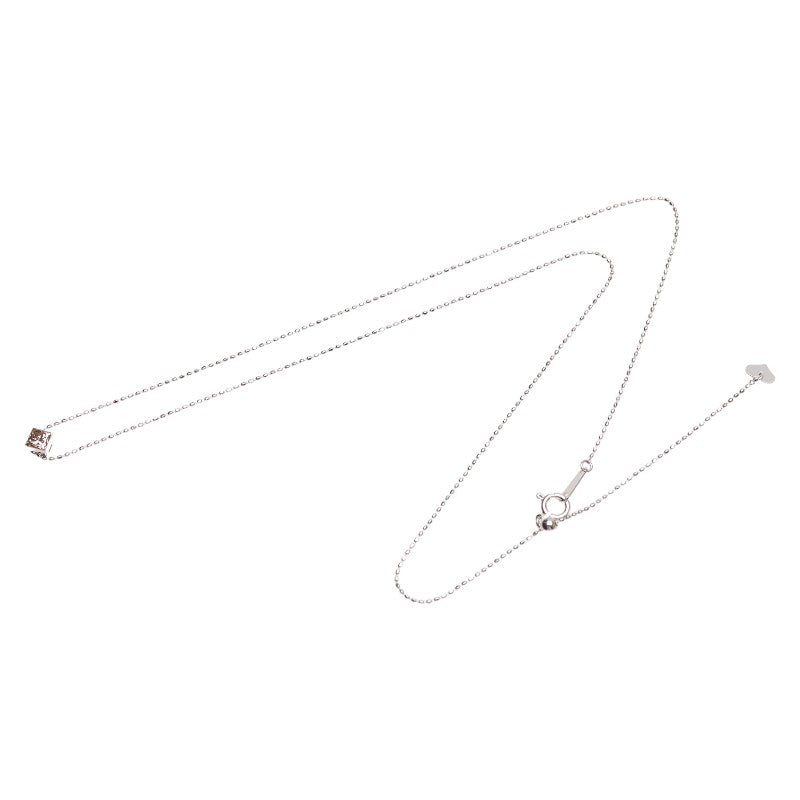 K18WG ホワイトゴールド ダイヤ0.33ct ペンダントネックレス レディース 【中古】