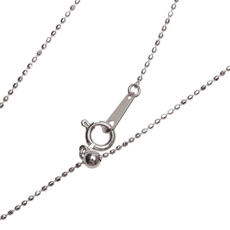 K18WG ホワイトゴールド ダイヤ0.33ct ペンダントネックレス レディース 【中古】