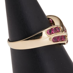 K18YG イエローゴールド ルビー1.11ct リング 指輪 レディース 14号 【中古】