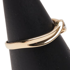 K18YG イエローゴールド ダイヤ0.10ct 1P リング 指輪 レディース 12.5号 【中古】