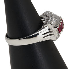 Pt900 プラチナ ルビー0.85 ダイヤ0.35ct リング 指輪 レディース 13号 【中古】
