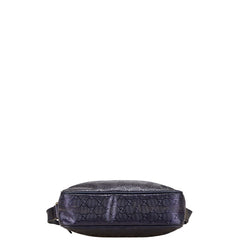 グッチ GGインプリメ 斜めがけ ショルダーバッグ 201448 ネイビー PVC レザー メンズ GUCCI 【中古】