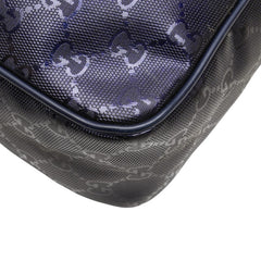 グッチ GGインプリメ 斜めがけ ショルダーバッグ 201448 ネイビー PVC レザー メンズ GUCCI 【中古】