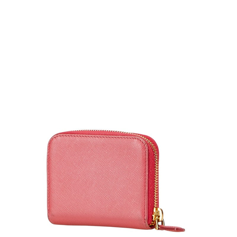 プラダ コインケース 1M0268 ピンク レザー レディース PRADA 【中古】