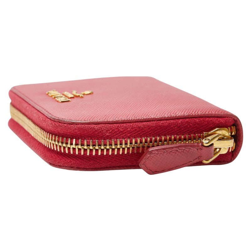 プラダ コインケース 1M0268 ピンク レザー レディース PRADA 【中古】