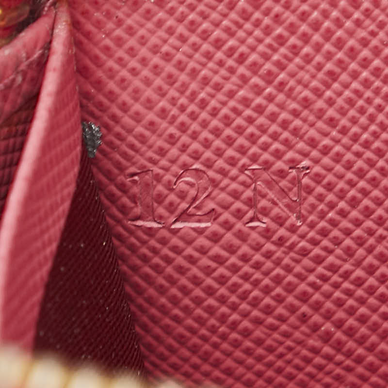 プラダ コインケース 1M0268 ピンク レザー レディース PRADA 【中古】
