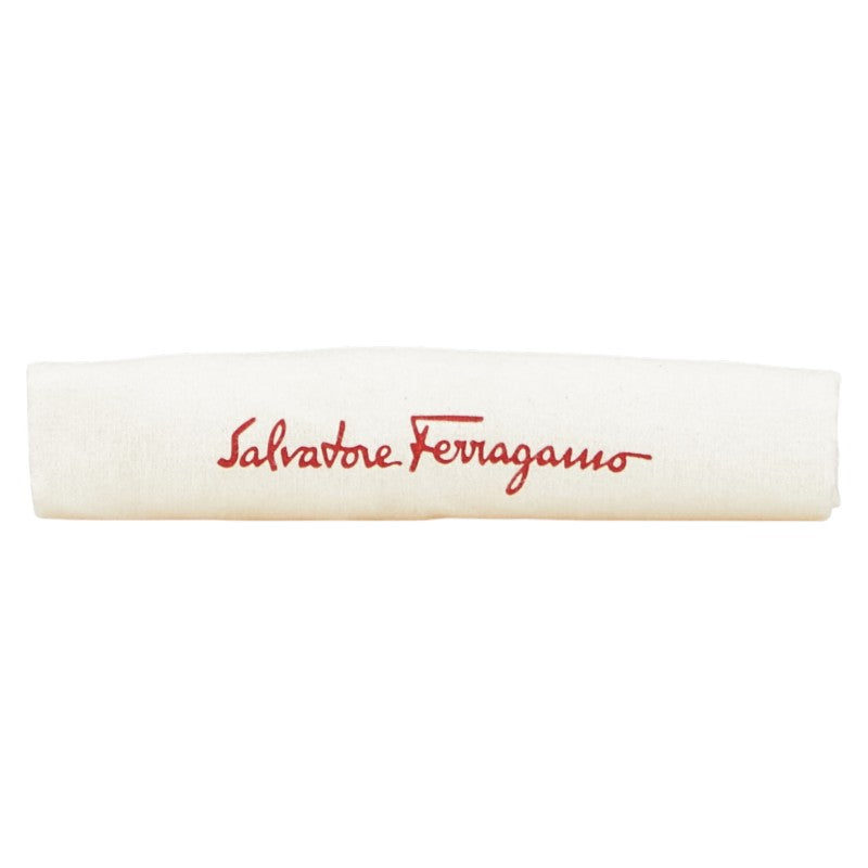 サルヴァトーレフェラガモ ガンチーニ ショルダーバッグ ブラック レザー スウェット レディース Salvatore Ferragamo 【中古】