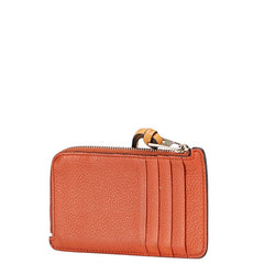 ロエベ アナグラム コインケース 小銭入れ オレンジ レッド レザー レディース LOEWE 【中古】