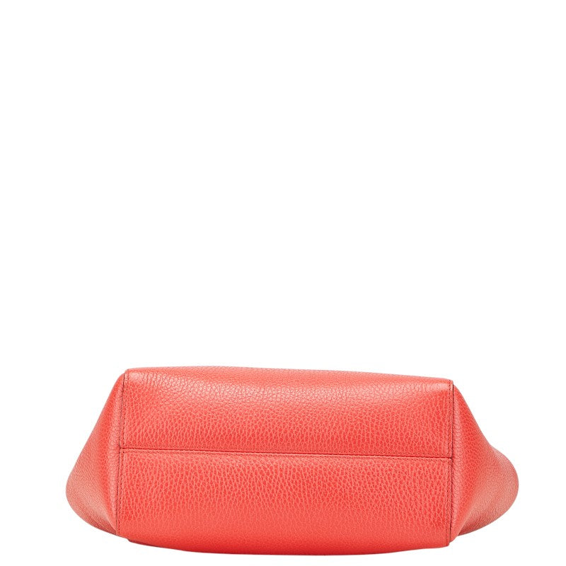 グッチ チルドレンズ スウィング ミニトート ハンドバッグ 355640 レッド ピンク レザー レディース GUCCI 【中古】
