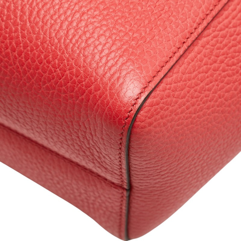 グッチ チルドレンズ スウィング ミニトート ハンドバッグ 355640 レッド ピンク レザー レディース GUCCI 【中古】