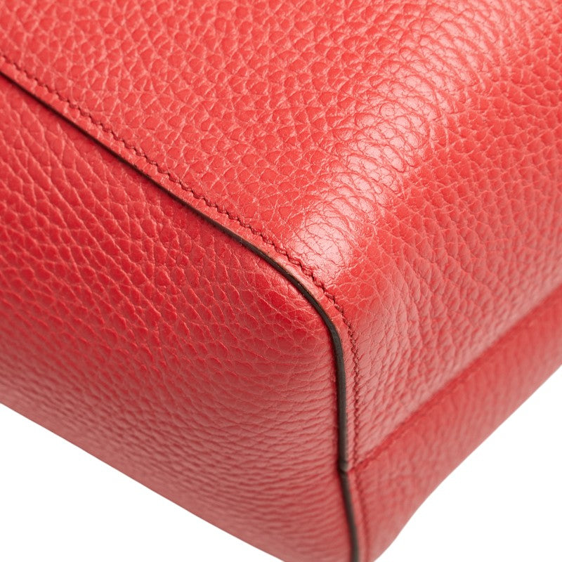 グッチ チルドレンズ スウィング ミニトート ハンドバッグ 355640 レッド ピンク レザー レディース GUCCI 【中古】