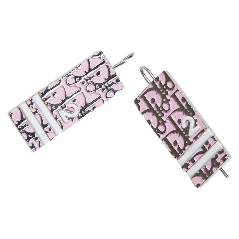 ディオール トロッター ピアス シルバー ピンク メタル レディース Dior 【中古】