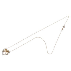 ティファニー ハートリボン ネックレス SV925 シルバー K18YG イエローゴールド レディース TIFFANY&Co. 【中古】