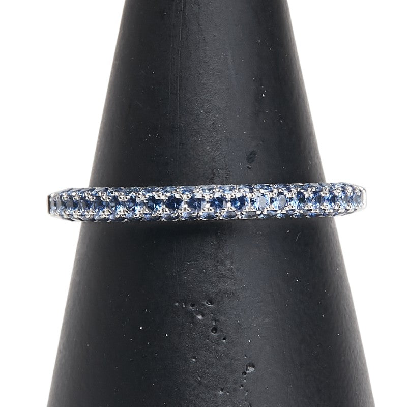 K18WG ホワイトゴールド サファイア0.54ct リング 指輪 レディース 13号 【中古】