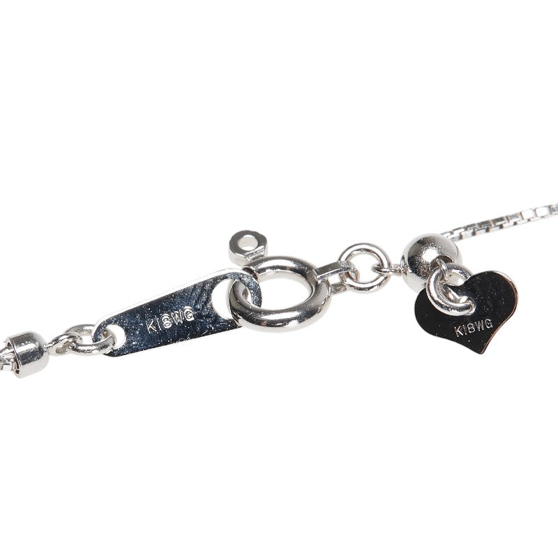 K18WG ホワイトゴールド ダイヤ ペンダントネックレス レディース 【中古】
