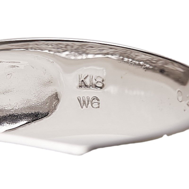 K18WG ホワイトゴールド ダイヤ0.25ct リング 指輪 レディース 11号 【中古】