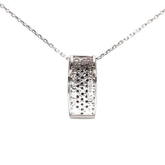 K18WG ホワイトゴールド ダイヤ0.33ct ペンダントネックレス レディース 【中古】