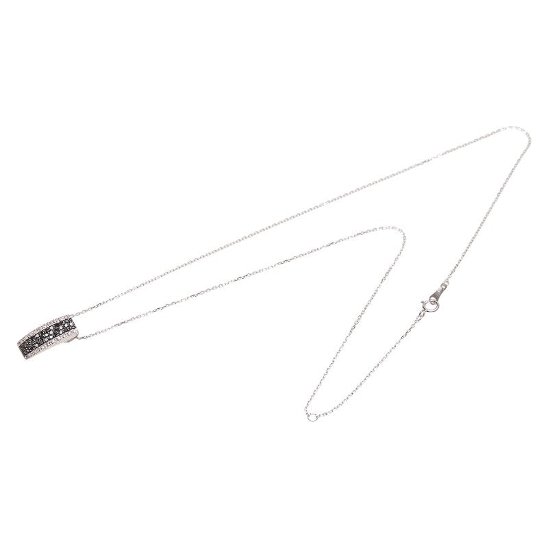 K18WG ホワイトゴールド ダイヤ0.33ct ペンダントネックレス レディース 【中古】
