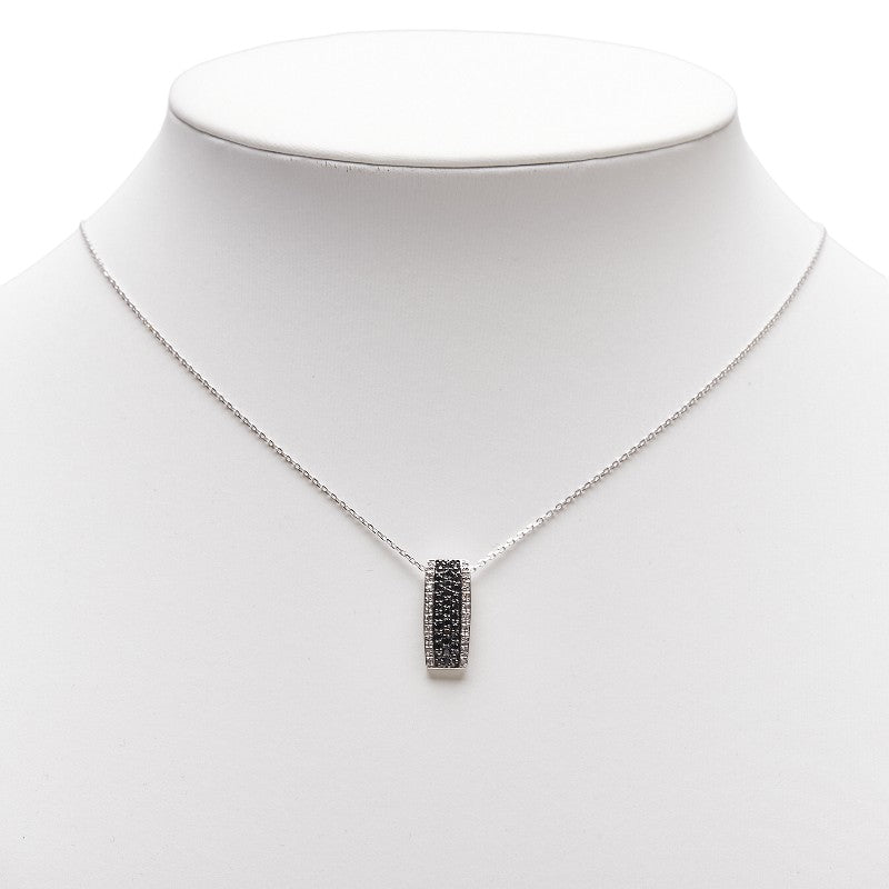 K18WG ホワイトゴールド ダイヤ0.33ct ペンダントネックレス レディース 【中古】