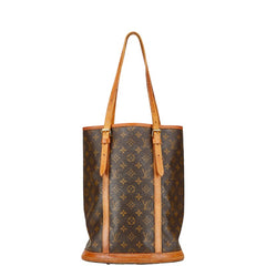 ルイ ヴィトン モノグラム バケットGM トートバッグ ショルダーバッグ M42236 ブラウン PVC レザー レディース LOUIS VUITTON 【中古】