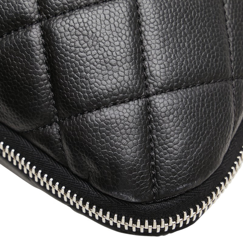 シャネル ココマーク マトラッセ チェーン トートバッグ ブラック ソフトキャビアスキン レディース CHANEL 【中古】