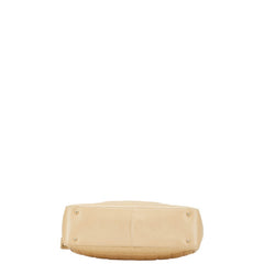 シャネル チョコバー ココマーク ショルダーバッグ ベージュ レザー レディース CHANEL 【中古】