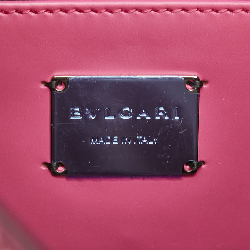 ブルガリ セルペンティ フォーエバー グリッター チェーン ショルダーバッグ ハンドバッグ ピンク レザー レディース BVLGARI 【中古】