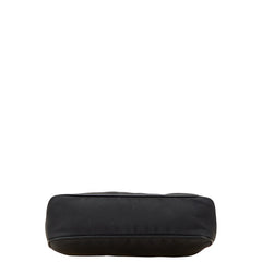 プラダ 三角ロゴプレート ポシェット ポーチ ショルダーバッグ ブラック ナイロン レディース PRADA 【中古】