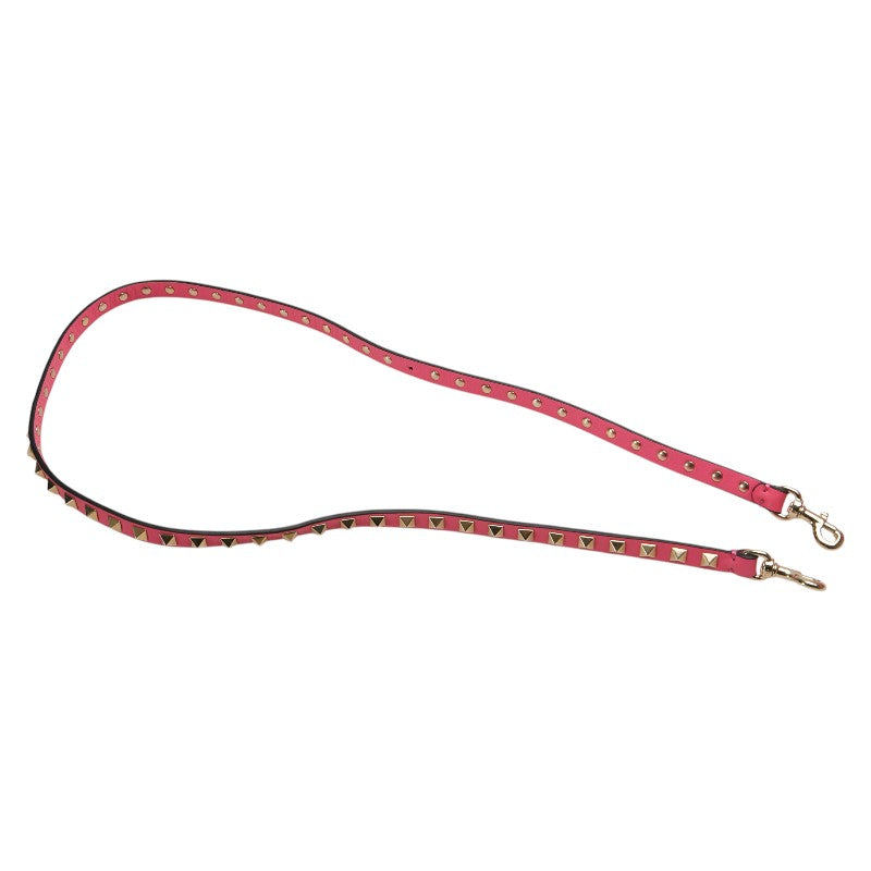 ヴァレンティノ ロックスタッズ ハンドバッグ ショルダーバッグ 2WAY ピンク レザー レディース VALENTINO 【中古】